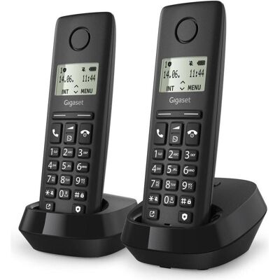 Siemens Gigaset DECT PURE 100 Duo, Telefon, Schwarz Siemens Gigaset DECT PURE 100 Duo, Telefon, Schwarz