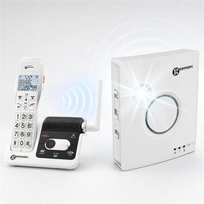 Geemarc DECT595ULEDOR Schnurgebundenes Seniorentelefon Anrufbeantworter, Freispr, Telefon, Weiss Geemarc DECT595ULEDOR Schnurgebundenes Seniorentelefon Anrufbeantworter, Freispr, Telefon, Weiss