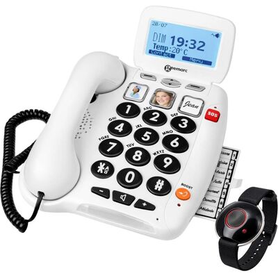 Geemarc SERENITIES 100 Schnurgebundenes Notruftelefon, Telefon, Weiss Geemarc SERENITIES 100 Schnurgebundenes Notruftelefon, Telefon, Weiss