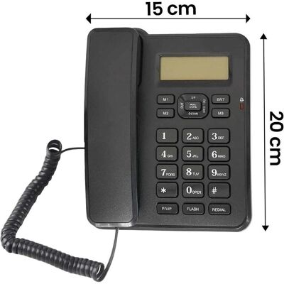 Avizar Kabelgebundenes Telefon mit Lautsprecher, Telefon, Schwarz Avizar Kabelgebundenes Telefon mit Lautsprecher, Telefon, Schwarz