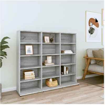 vidaXL Grauer Sonoma CD-Schrank - Aufbewahrungsschranke vidaXL Grauer Sonoma CD-Schrank - Aufbewahrungsschranke