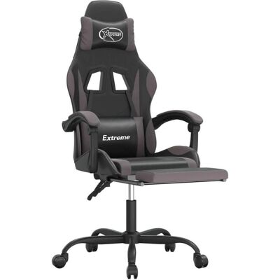 vidaXL Alejandro With footrest, Gaming Stuhl, Grau vidaXL Alejandro With footrest, Gaming Stuhl, Grau