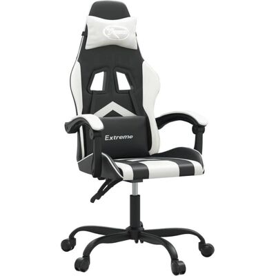 vidaXL Pauline Without footrest, Gaming Stuhl, Schwarz, Weiss vidaXL Pauline Without footrest, Gaming Stuhl, Schwarz, Weiss