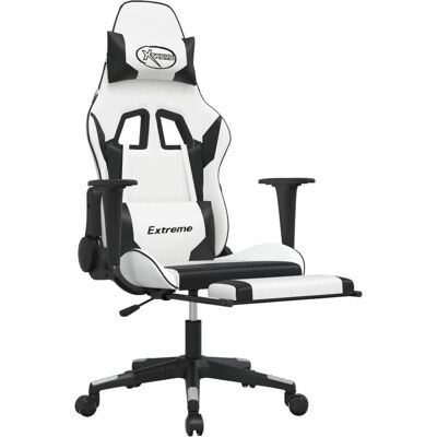 vidaXL Hayden With footrest, Gaming Stuhl, Weiss vidaXL Hayden With footrest, Gaming Stuhl, Weiss