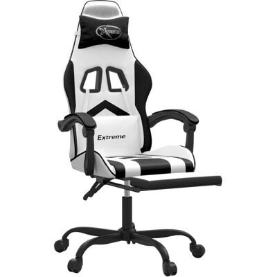 vidaXL Kristopher With footrest, Gaming Stuhl, Weiss vidaXL Kristopher With footrest, Gaming Stuhl, Weiss