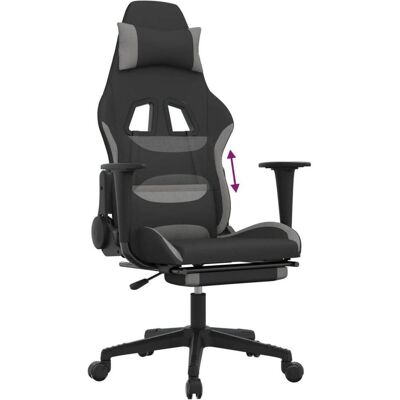 vidaXL - vidaXL73504 - Schwarz - Hellgrau - Gamingstuhl vidaXL - vidaXL73504 - Schwarz - Hellgrau - Gamingstuhl