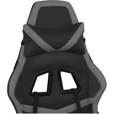 vidaXL Viktoria Without footrest, Gaming Stuhl, Grau, Schwarz vidaXL Viktoria Without footrest, Gaming Stuhl, Grau, Schwarz