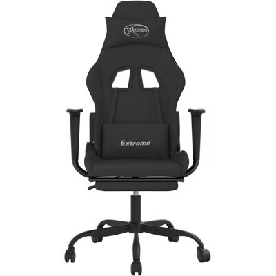 vidaXL Jonathan With footrest, Gaming Stuhl, Schwarz vidaXL Jonathan With footrest, Gaming Stuhl, Schwarz