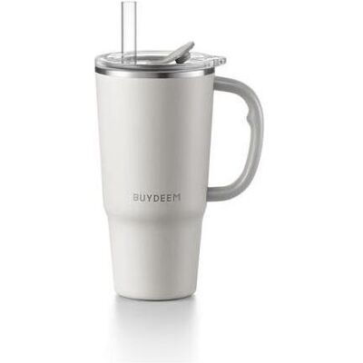 BUYDEEM DS57 Thermo Tasse - 700ml, Weiß, Saugnapf, Hafergeschmack BUYDEEM DS57 Thermo Tasse - 700ml, Weiß, Saugnapf, Hafergeschmack