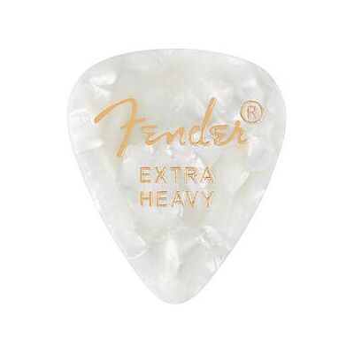 Fender 351 Picks, Xheavy White Moto 12, Plektrum, Weiss Fender 351 Picks, Xheavy White Moto 12, Plektrum, Weiss