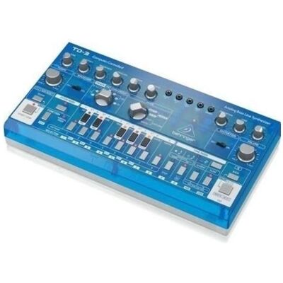 Behringer TD-3-BB Syntezator linii basowej niebieski przeźroczysty, Synthesizer, Transparent, Blau Behringer TD-3-BB Syntezator linii basowej niebieski przeźroczysty, Synthesizer, Transparent, Blau