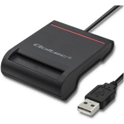 Qoltec Skeneris Smart chip ID card scanner USB 2.0 Plug&Play (USB 2.0), Speicherkartenlesegerät, Schwarz Qoltec Skeneris Smart chip ID card scanner USB 2.0 Plug&Play (USB 2.0), Speicherkartenlesegerät, Schwarz