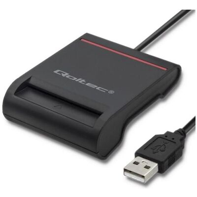 Qoltec Skeneris Smart chip ID card scanner USB 2.0 Plug&Play (USB, USB 2.0), Speicherkartenlesegerät, Schwarz Qoltec Skeneris Smart chip ID card scanner USB 2.0 Plug&Play (USB, USB 2.0), Speicherkartenlesegerät, Schwarz