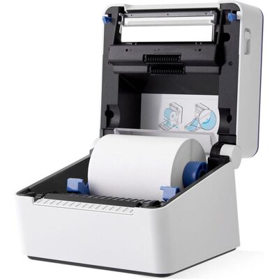 Labelprinter HPKE200 (203 dpi), Etikettendrucker, Blau, Weiss Labelprinter HPKE200 (203 dpi), Etikettendrucker, Blau, Weiss