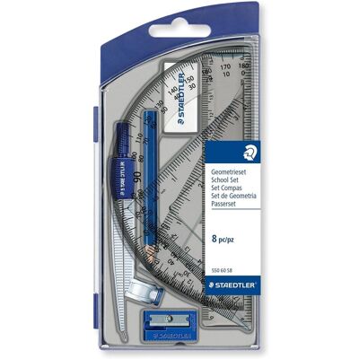 Staedtler Noris 550, Zirkel, Blau, Transparent, Silber Staedtler Noris 550, Zirkel, Blau, Transparent, Silber