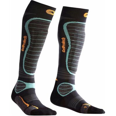 MONNET Mi-bas Gel Protech Ski - Blau/Grau/Orange - Größe 39/40 - Skisocken MONNET Mi-bas Gel Protech Ski - Blau/Grau/Orange - Größe 39/40 - Skisocken