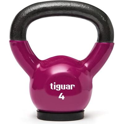 Tiguar Vinyl-Kettlebell 4kg - Fitnessgerät Tiguar Vinyl-Kettlebell 4kg - Fitnessgerät