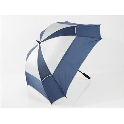 JuCad Windproof Golfregenschirm - Quadrat, 68", Blau/Silber JuCad Windproof Golfregenschirm - Quadrat, 68", Blau/Silber