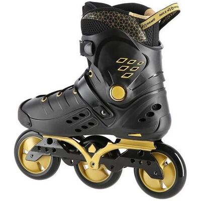 Nils Extreme NA20006 Freeride Skates - Verstellbar, Belüftet, Schwarz-Gold Nils Extreme NA20006 Freeride Skates - Verstellbar, Belüftet, Schwarz-Gold