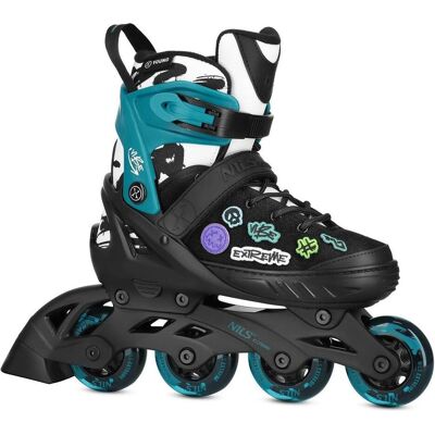Nils, Mädchen, Rollschuhe, NA2053A ŁYŻWOROLKI VIBE TURKUSOWE ROZM. S(33-36) EXTREME (33, 34, 35, 36), Grün, Türkis Nils, Mädchen, Rollschuhe, NA2053A ŁYŻWOROLKI VIBE TURKUSOWE ROZM. S(33-36) EXTREME (33, 34, 35, 36), Grün, Türkis