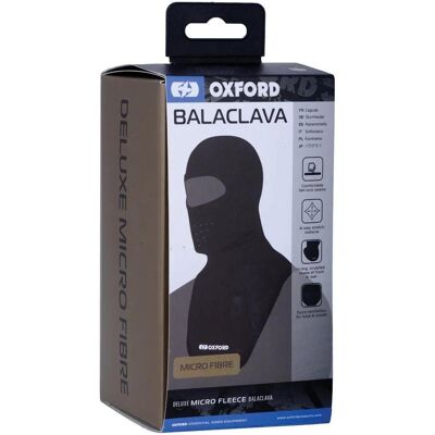 Oxford, Unisex, Sturmhaube + Halsschlauch, Deluxe Balaclava Micro Fibre, Schwarz Oxford, Unisex, Sturmhaube + Halsschlauch, Deluxe Balaclava Micro Fibre, Schwarz