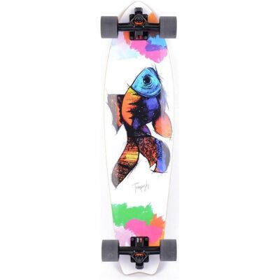Tempish Longboard Fisk - Leicht, 82,5cm, Weiß/Schwarz - Longboard Tempish Longboard Fisk - Leicht, 82,5cm, Weiß/Schwarz - Longboard