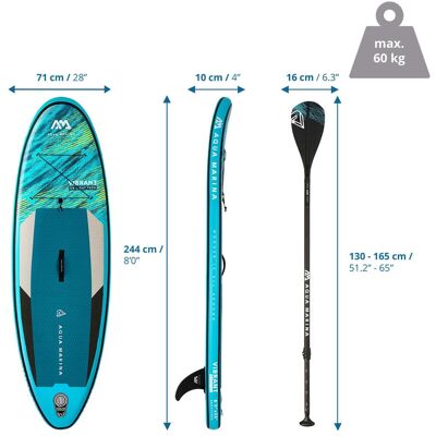 Aqua Marina, Stand Up Paddle, (8') Aqua Marina, Stand Up Paddle, (8')