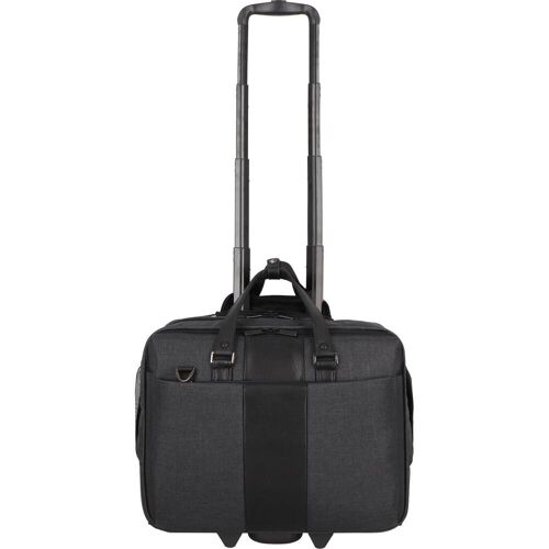 Dermata, Koffer, Business Laptop Trolley Canvas 3497CV Zwart, Schwarz, (32 l)