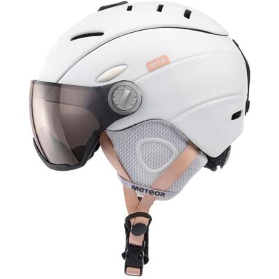 Meteor L 58-61 cm Weiß Skihelm mit Goggles Meteor L 58-61 cm Weiß Skihelm mit Goggles