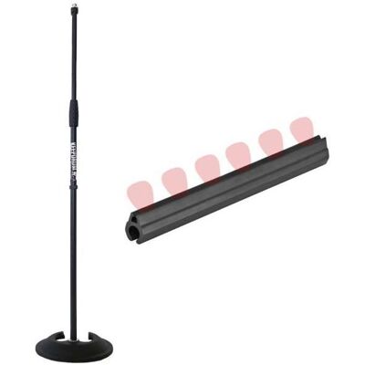 keepdrum MS096 Mikrofonständer gerade mit Plektrenhalter, Mikrofonständer, Schwarz keepdrum MS096 Mikrofonständer gerade mit Plektrenhalter, Mikrofonständer, Schwarz