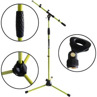 keepdrum MS106 YW Gelb Mikrofonständer mit Klemme, Mikrofonständer, Gelb keepdrum MS106 YW Gelb Mikrofonständer mit Klemme, Mikrofonständer, Gelb