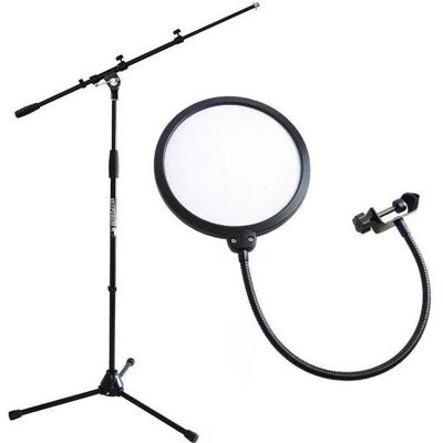 keepdrum MS106 Mikrofonständer Schwarz mit Popschutz Weiss keepdrum MS106 Mikrofonständer Schwarz mit Popschutz Weiss