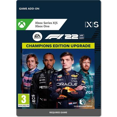 Microsoft F1 22 - Champions Edition Upgrade (Xbox One S, Xbox One X, Xbox Series S, Xbox Series X) zum Sofortdownload Microsoft F1 22 - Champions Edition Upgrade (Xbox One S, Xbox One X, Xbox Series S, Xbox Series X) zum Sofortdownload