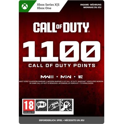 Microsoft Xbox Call of Duty Points - 1,100 Download Code, Ingame Währung Microsoft Xbox Call of Duty Points - 1,100 Download Code, Ingame Währung