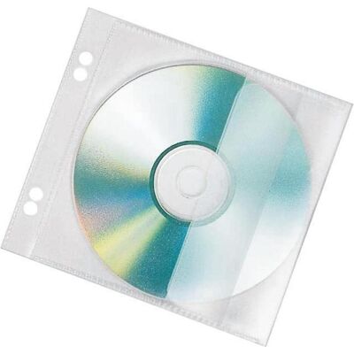 Veloflex CD/DVD Hüllen zum Abheften, PP-Folie, 100er Pack, transparent, Optische Medien Zubehör Veloflex CD/DVD Hüllen zum Abheften, PP-Folie, 100er Pack, transparent, Optische Medien Zubehör