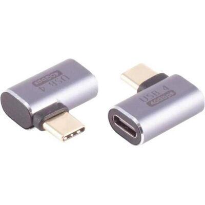 Shiverpeaks S/CONN maximum connectivity USB-C Adapter, 4.0, 90° Winkel links/rechts, HZ, USB Adapter, Grau Shiverpeaks S/CONN maximum connectivity USB-C Adapter, 4.0, 90° Winkel links/rechts, HZ, USB Adapter, Grau