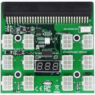 PowerGuard Adapter für HP Server Netzteil 12x 6-pin PCI-E Breakout Board, Interne Kabel (PC) PowerGuard Adapter für HP Server Netzteil 12x 6-pin PCI-E Breakout Board, Interne Kabel (PC)
