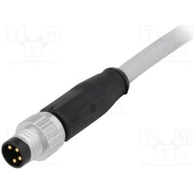 Harting Steckverbinder: M8 männlich PIN: 4 gerade mit Leitung Stecker, Elektronikkabel + Stecker Harting Steckverbinder: M8 männlich PIN: 4 gerade mit Leitung Stecker, Elektronikkabel + Stecker