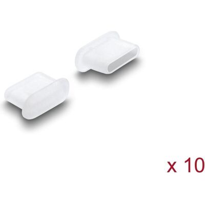 DeLock Staubschutz für USB Type-C Buchse 10 Stück Silikon transparent (87409), PC Gehäuse Zubehör DeLock Staubschutz für USB Type-C Buchse 10 Stück Silikon transparent (87409), PC Gehäuse Zubehör