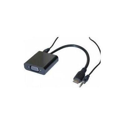 OEM Convertisseur mini HDMI vers VGA + audio - 20CM (Audio, VGA, 20 cm), Data + Video Adapter, Schwarz OEM Convertisseur mini HDMI vers VGA + audio - 20CM (Audio, VGA, 20 cm), Data + Video Adapter, Schwarz