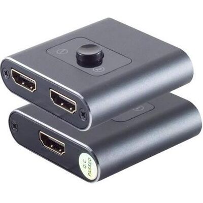Shiverpeaks S/CONN maximum connectivity HDMI Umschalter 2x1, bidirektional, Metall, 4K2K, Switch Box Shiverpeaks S/CONN maximum connectivity HDMI Umschalter 2x1, bidirektional, Metall, 4K2K, Switch Box