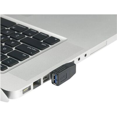 Renkforce USB 3 Adapter A-Stecker zu A-Buchse 90° seitlich nach links gewinkelt, USB Adapter, Schwarz Renkforce USB 3 Adapter A-Stecker zu A-Buchse 90° seitlich nach links gewinkelt, USB Adapter, Schwarz