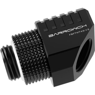 Barrow Special Adapter 45 Grad G1/4 Zoll IG auf G1/4 Zoll IG - schwarz, Wasserkühlung Anschluss, Schwarz Barrow Special Adapter 45 Grad G1/4 Zoll IG auf G1/4 Zoll IG - schwarz, Wasserkühlung Anschluss, Schwarz