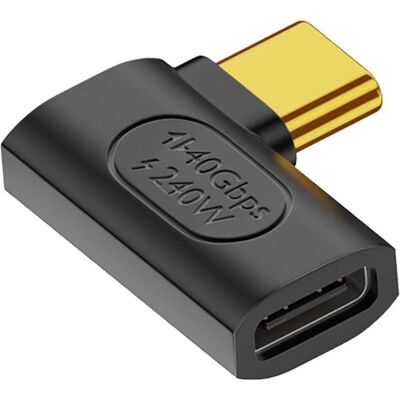 PowerGuard USB-C zu USB-C 90 Grad Winkel Adapter (USB-C, USB-C), USB Adapter, Schwarz PowerGuard USB-C zu USB-C 90 Grad Winkel Adapter (USB-C, USB-C), USB Adapter, Schwarz