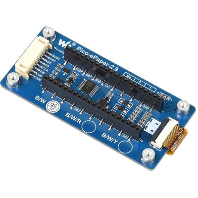 WaveShare 2,9 Zoll 296×128 ePaper Display Modul für Raspberry Pi Pico, schwarz/weiss, Entwicklungsboard + Kit WaveShare 2,9 Zoll 296×128 ePaper Display Modul für Raspberry Pi Pico, schwarz/weiss, Entwicklungsboard + Kit