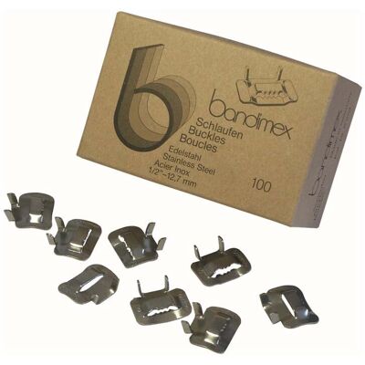 bandimex Schlaufe V2A 16mm-5/8", 100 Stück (S 255) bandimex Schlaufe V2A 16mm-5/8", 100 Stück (S 255)