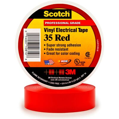 Scotch Rotes Elektrikband - Isolierung & Kennzeichnung Scotch Rotes Elektrikband - Isolierung & Kennzeichnung