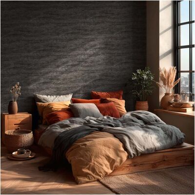A.S. Création Vliestapete Vibes & Styles 10,05 x 0,53 m Stein Schwarz Metallic strukturiert (791992) A.S. Création Vliestapete Vibes & Styles 10,05 x 0,53 m Stein Schwarz Metallic strukturiert (791992)