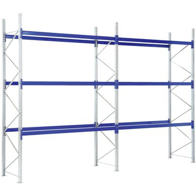 Bito Paletten-Komplettregal-Set P1 mit 3 Ebenen H4500xT1100xL25500 mm 600 kg, unmontiert enzianblau (42195) Bito Paletten-Komplettregal-Set P1 mit 3 Ebenen H4500xT1100xL25500 mm 600 kg, unmontiert enzianblau (42195)