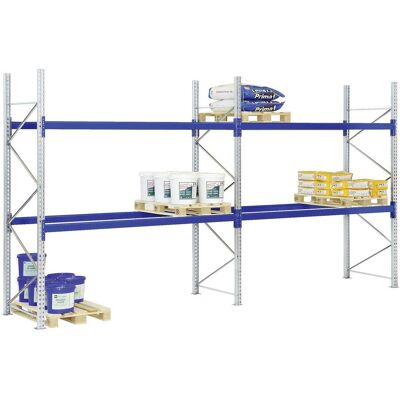 Bito Paletten-Komplettregal-Set P3 mit 5 Ebenen H6000xT1100xL22700 mm 600 kg, unmontiert enzianblau (42275) Bito Paletten-Komplettregal-Set P3 mit 5 Ebenen H6000xT1100xL22700 mm 600 kg, unmontiert enzianblau (42275)